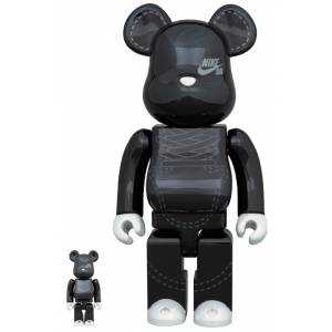 BE@RBRICK / Bearbrick  NIKE SB 2020 BLACK 100％ & 400％ 2PC Limited Set [Medicom Toy]