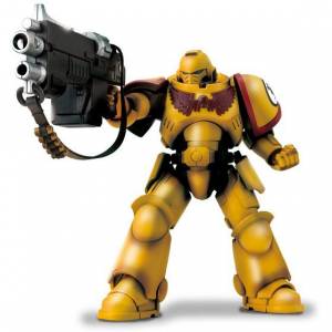WARHAMMER 40,000 IMPERIAL FISTS INTERCESSOR WITH AUTO BOLT RIFLE AND AUXILIARY GRENADE LAUNCHER [Bandai]