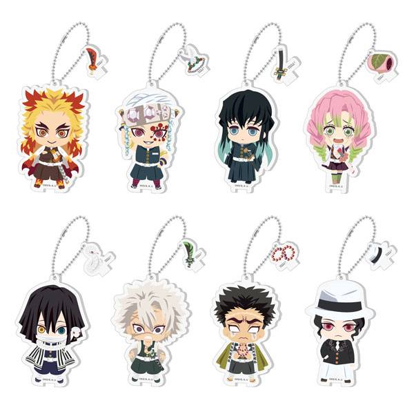 Demon Slayer: Kimetsu no Yaiba Everyone Focus! Mitsumete Acrylic Charm 2 8  Pack BOX (CANDY TOY)