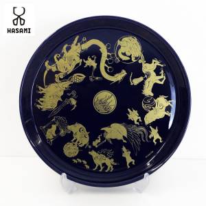Okami 14th Anniversary Collection Okami x HASAMI collaboration Hasami ware plate + plate stand [Goods]