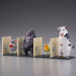miniQ SATO KUNIO's ANIMAL "Bathroom Break 2" 6Pack BOX [Kaiyodo]