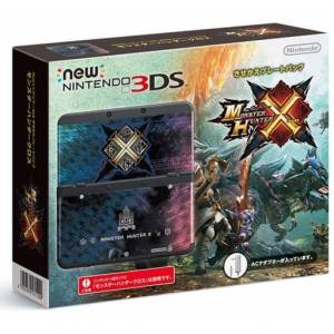 New Nintendo 3DS - Black - Monster Hunter X Cover Plate Pack [Used Good Condition]