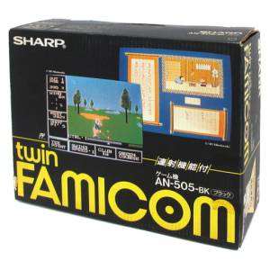 Twin Famicom Black AN-505-BK [Used Good Condition]