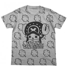 One Piece - Chopper & Cotton Candy T Shirt GRAY - Bandai-Namco Lalabit Market Limited Edition [Goods]