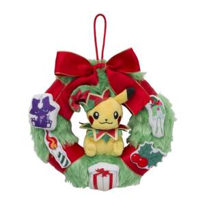 Pokemon Plush: Christmas Wreath Pikachu - Pokémon Christmas Toy Factory - Limited Edition [The Pokémon Company]
