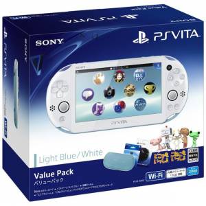 PlayStation Vita Slim - Light Blue & White - Value Pack - Wi-Fi (PCHJ-10013) [Used Good Condition]