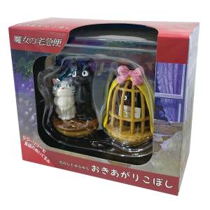 Studio Ghibli: Kiki's Delivery Service - Okiagari Koboshi Jiji & Lily & Jiji In A Basket [Ensky]