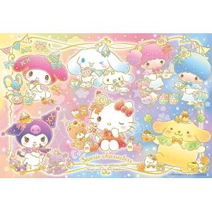 Sanrio Characters - Large Jigsaw Puzzle - Glitter Snack Time Ver. (150 Pcs) [Beverly]