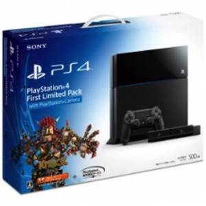 PlayStation 4 HDD 500GB Jet Black First Limited Pack with Playstation Camera + Knack [PS4 - Used]