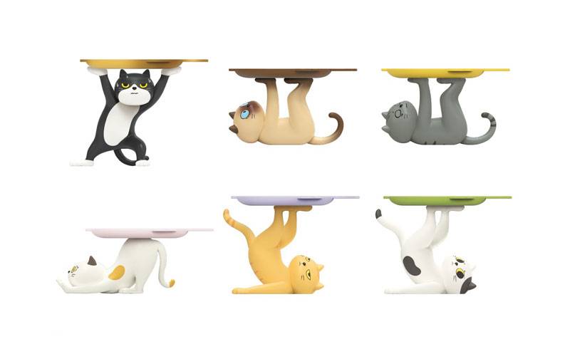 En no shita no neko - cat figures - 6 Pcs/Box [PLUM]