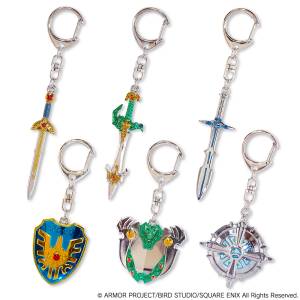 Dragon Quest: Metallic Items Gallery - Sword and Shield Keyholders - 8 Packs/Box (Reissue) [Square Enix]