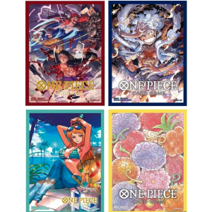 ONE PIECE CARD GAME: Official Card Sleeve 4 - 4 Types Set [Bandai]