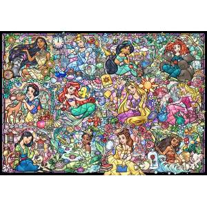 Disney Princess Collection Stained Glass : Jigsaw Puzzle (1000 Pieces) [Tenyo]