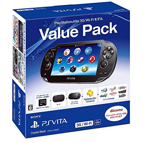 Buy PSVita Crystal Black Value Pack 3G WiFi (PCHJ-10023) - used 