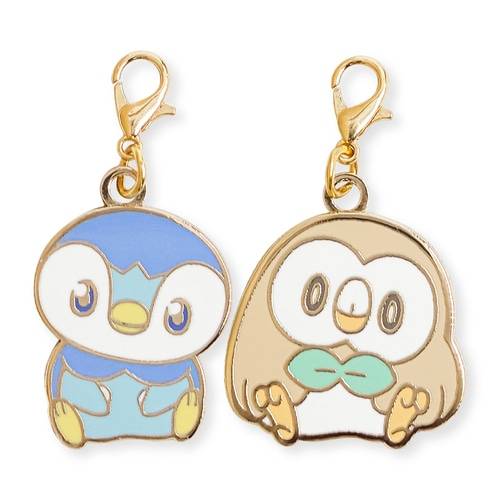 Pokemon: Pokepeace - Metal Charms  - Piplup & Rowlet [The Pokémon Company]