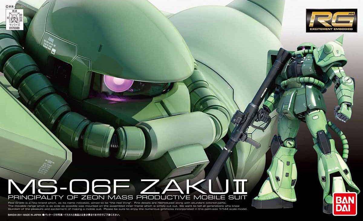 RG 1/144 Gundam 0079: MS-06F Zaku II (Plastic Model) [Bandai]