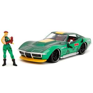 Street Fighter: Cammy + 1969 Chevrolet Corvette Stingray - Diecast Figure 1/24 [Jada Toys]