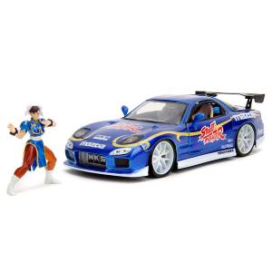 Street Fighter: Chun-Li + 1993 Mazda RX-7 - Diecast Figure 1/24 [Jada Toys]