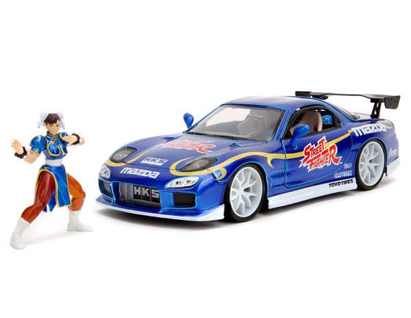 Street Fighter: Chun-Li + 1993 Mazda RX-7 - Diecast Figure 1/24 [Jada Toys]