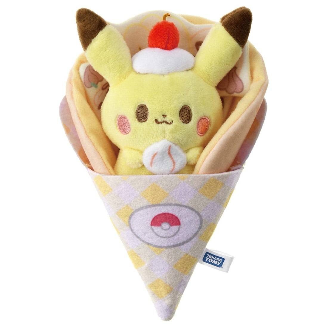 Pokemon Plush: Poképeace - Kurukuru Crepe Plush - Pikachu [Takara Tomy ...