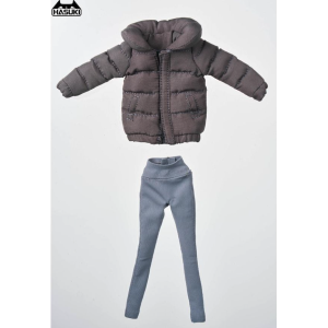 CS-013C Down Jacket & Leggings Set for 1/12 Figures (Black Ver.) [Hasuki]