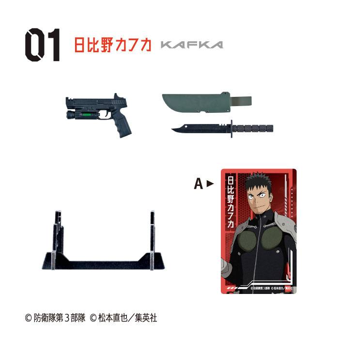 食玩ライフルフィギュア8点セット Kaiju No. 8: Weapon Collection (Candy Toy )(10Packs/Box) [F