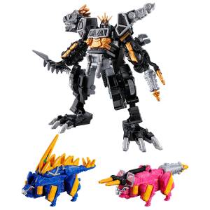 Shokugan: Minipla Zyuden Sentai Kyoryuger - Kyoryuzin (Dark Ver.) & Dricera & Stegotchi (Limited Candy Toy) [Bandai]