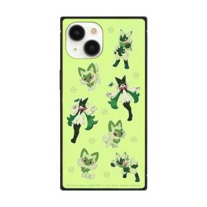 Pokemon: Square Glass Case - iPhone Case - Green Pokemon (iPhone15/14/13) [The Pokemon Company]