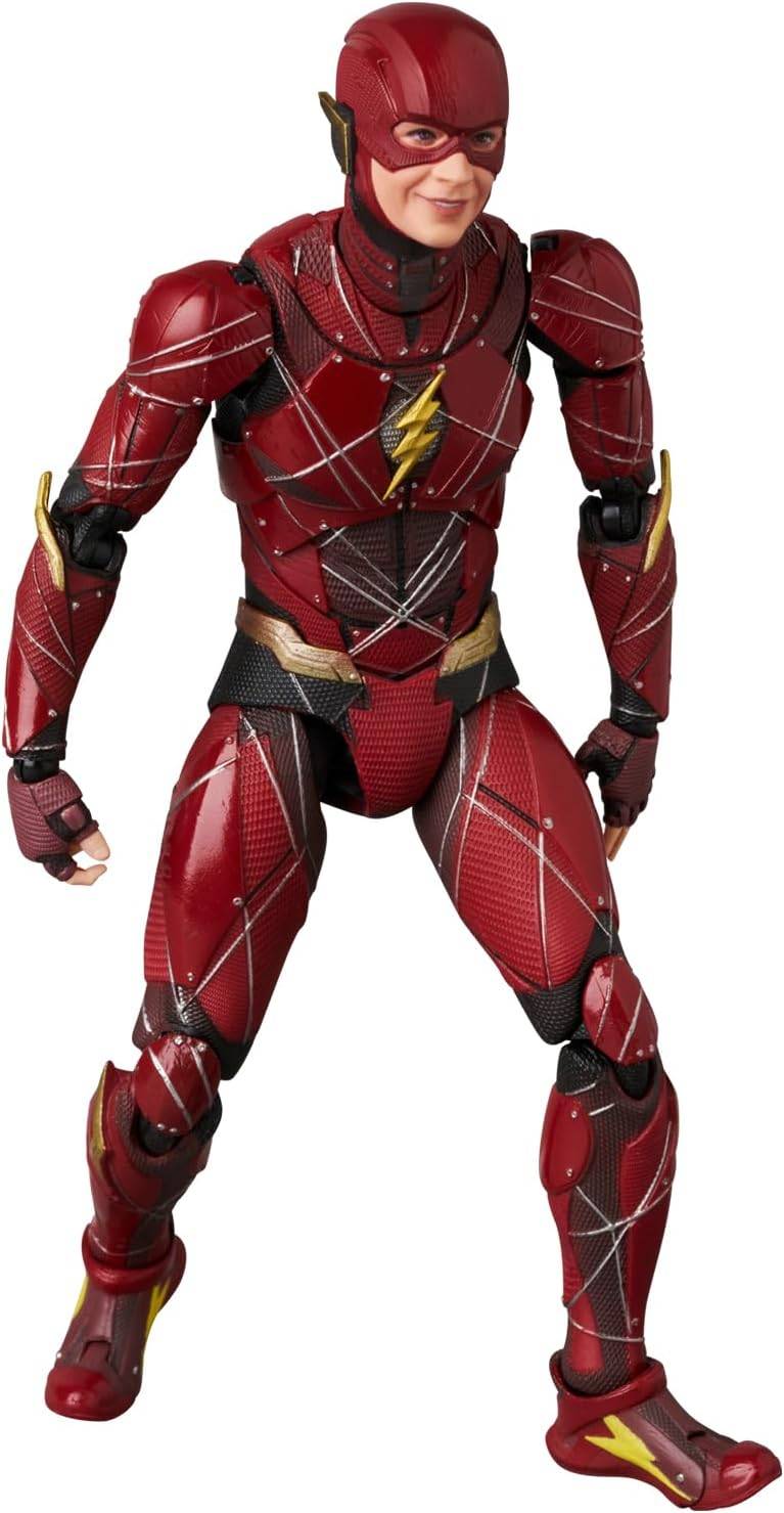 Medicom MAFEX Batman (Zack Snyder's Justice League) – Action Figure 100% Originale Con Mantello In Tessuto E Teste Alternate