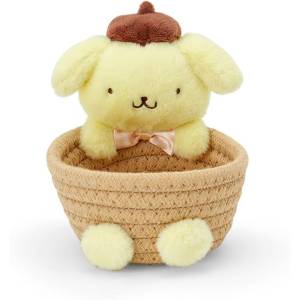 Sanrio Characters: Rope Basket with Mascot Plush - Pom Pom Purin (Small) [Sanrio]