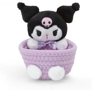 Sanrio Characters: Rope Basket with Mascot Plush - Kuromi (Small) [Sanrio]
