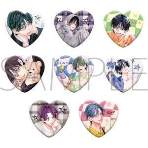 Spring Storm And Monster: Heart-Shaped Character Badge Collection (8 Packs/Box) [Movic]