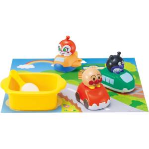 Changing Colors! Anpanman & Friends: Let's Play With Water - Vehicles Set [Bandai]