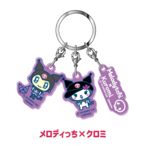 Tamagotchi Uni x Sanrio: Acrylic Keychain - Melody x Kuromi [Bandai]