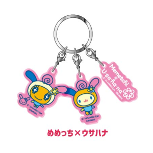 Tamagotchi Uni x Sanrio: Acrylic Keychain - Memetchi x Usahana [Bandai]