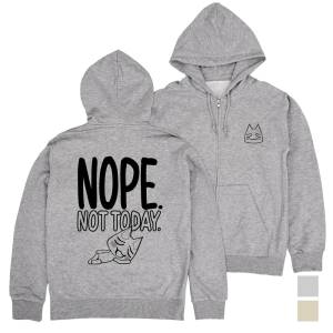 Doko Demo Issyo: Zip Hoodie - Toro - Nope, Not Today Ver. - Gray (M) [COSPA]