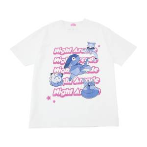 Pokemon: Night Arcade - T-Shirt Free Size (White Ver.) [The Pokemon Company]