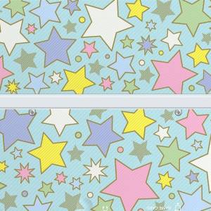 Nintendo New 3DS - Cover Plates No.064 - Colorful Star [Occasion / Loose]