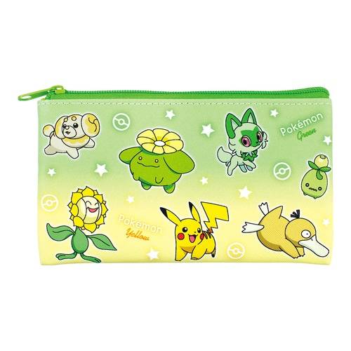 Pokemon: Flat Multi Pouch - Gradation / Green. & Yellow [The Pokemon Company]