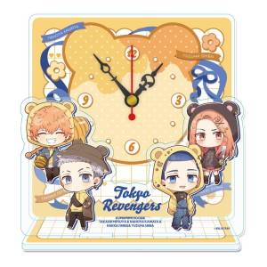 Tokyo Revengers: Mini Acrylic Table Clock - Mitsuya, Smiley, Hakkai & Yuzuha (Bear Eared Hoodie Ver.) [Seasonal Plants]