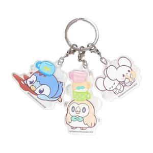 Pokémon: 3-Piece Acrylic Keychain - Piplup, Rowlet & Tandemaus (Winter Ver.) [The Pokémon Company]