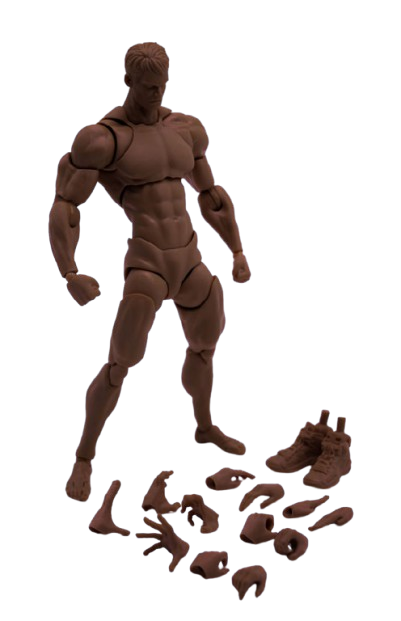 Action Figure: Super Movable Figure - Male Body (Black) 1/12 [Wind Toys]