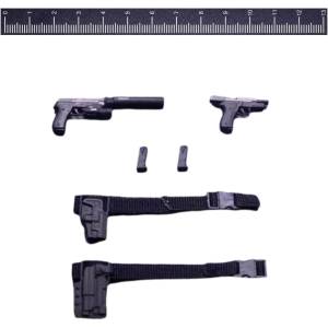 WM-02B Handgun Set - Gray Silver 1/12 - Option Parts for Action Figure [Hasuki]