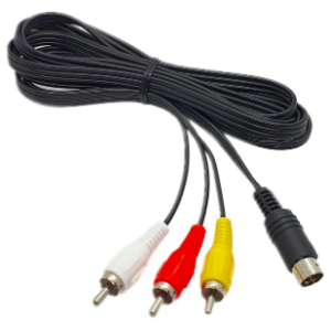 Stereo Din Plug Cord (Stereo AV Cable) for Mega Drive 2 [MD - Used / Loose]