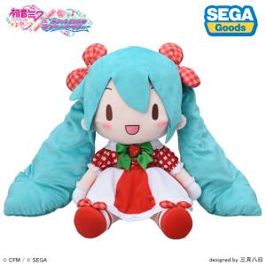 Hatsune Miku x Oshare Majo Love & Berry: Fluffy Plush Toy - Lovely Strawberry (LL Size) [SEGA FAVE]