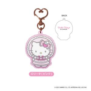 Sanrio Characters: Hello Kitty Glitter Acrylic Keychain - Lovely Frill Ver. (Pink Lolita) [NIC]