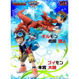 DIGIMON ADVENTURE 02 - MOTOMIYA DAISUKE & VEEMON - MATSUDA TAKATO & GUILMON Double Set Limited Edition [G.E.M.]