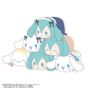 Hatsune Miku x Cinnamoroll: Potekoro Vol.3 - Plush Mascot Collection (6 Packs Box) [Max Limited]