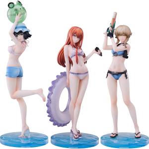 Steins:Gate: Kurisu Makise & Mayuri Shiina & Suzuha Amane (Swimsuit Ver.) 3 Figure Set (With Bonus) 1/7 [Solarain]