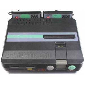 Twin Famicom Black AN-505-BK [Used / Loose]